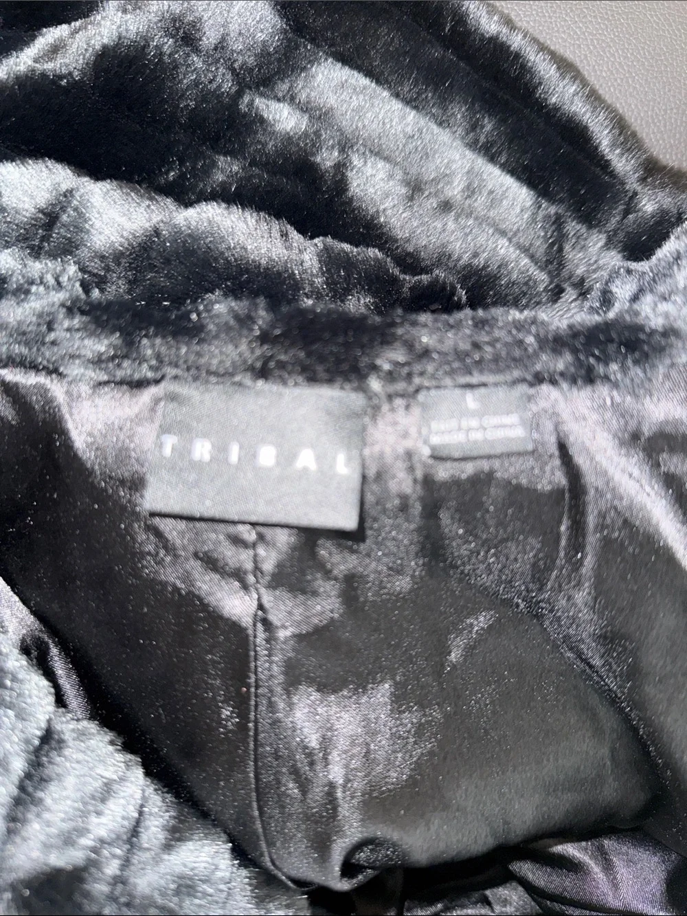 Gorgeous Tribal Black Faux Fur Open Front Vest